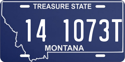 MT license plate 141073T