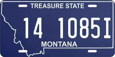 MT license plate 141085I