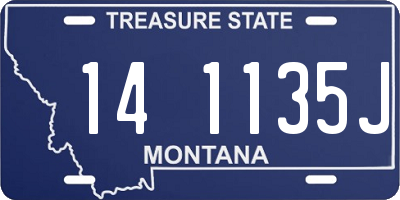MT license plate 141135J