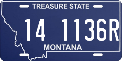MT license plate 141136R