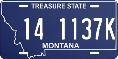 MT license plate 141137K