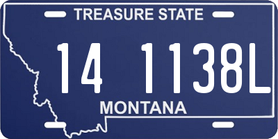 MT license plate 141138L