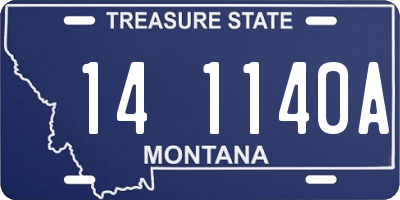 MT license plate 141140A