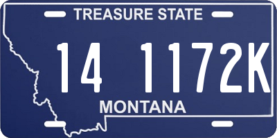 MT license plate 141172K