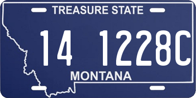 MT license plate 141228C
