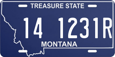MT license plate 141231R