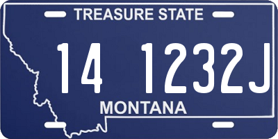 MT license plate 141232J