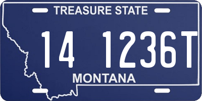 MT license plate 141236T