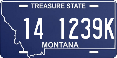 MT license plate 141239K