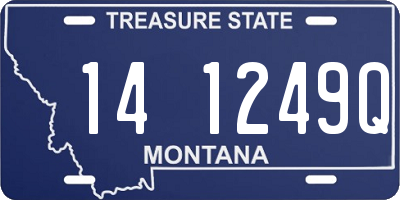 MT license plate 141249Q