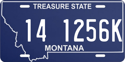 MT license plate 141256K