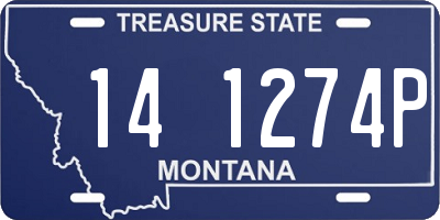 MT license plate 141274P