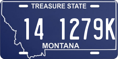 MT license plate 141279K