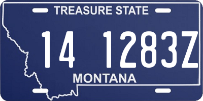 MT license plate 141283Z