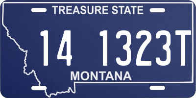MT license plate 141323T
