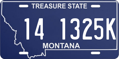 MT license plate 141325K