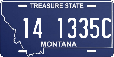 MT license plate 141335C