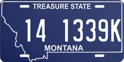 MT license plate 141339K