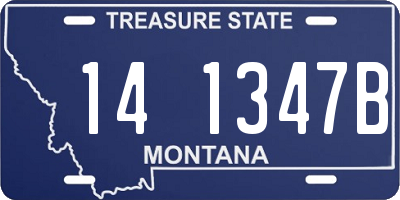 MT license plate 141347B