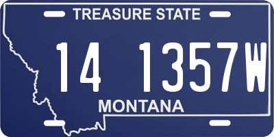 MT license plate 141357W