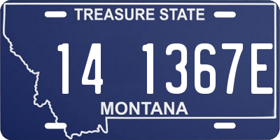MT license plate 141367E