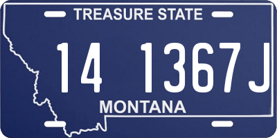 MT license plate 141367J