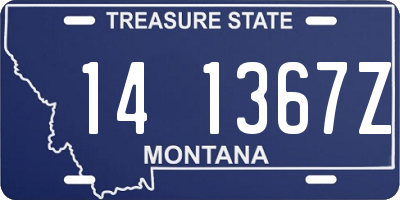 MT license plate 141367Z
