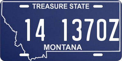 MT license plate 141370Z
