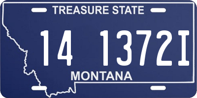 MT license plate 141372I