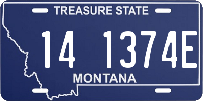 MT license plate 141374E