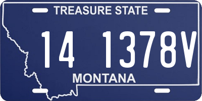 MT license plate 141378V