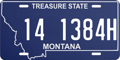 MT license plate 141384H