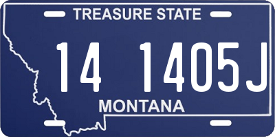 MT license plate 141405J