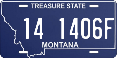 MT license plate 141406F