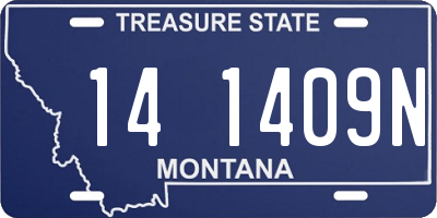 MT license plate 141409N