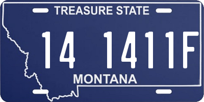 MT license plate 141411F