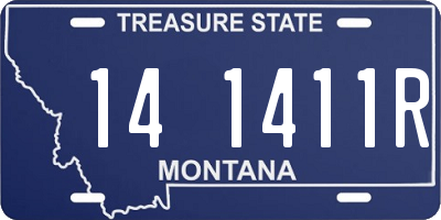 MT license plate 141411R