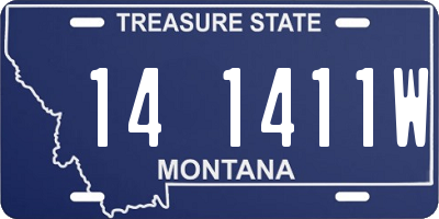 MT license plate 141411W