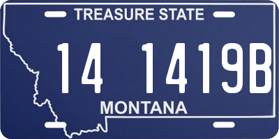 MT license plate 141419B