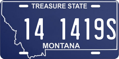 MT license plate 141419S