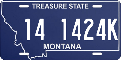 MT license plate 141424K