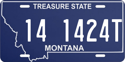 MT license plate 141424T