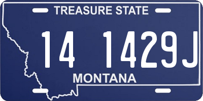 MT license plate 141429J