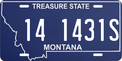MT license plate 141431S