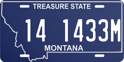 MT license plate 141433M