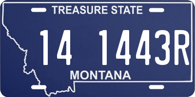 MT license plate 141443R