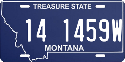 MT license plate 141459W