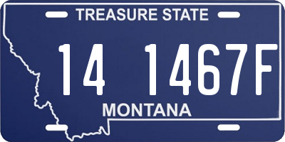 MT license plate 141467F