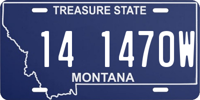 MT license plate 141470W