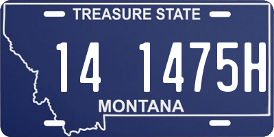 MT license plate 141475H